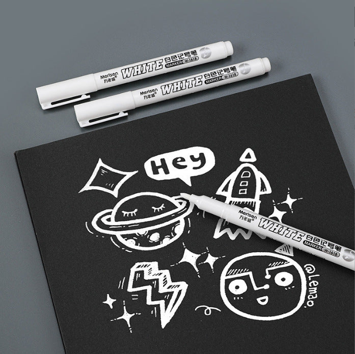 Super blanc éblouissant tête fine séchage rapide stylo de peinture étanche