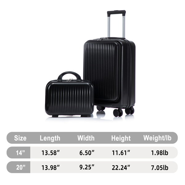 14inch 20inch 2 Pcs ensemble dans ABS Spinner
