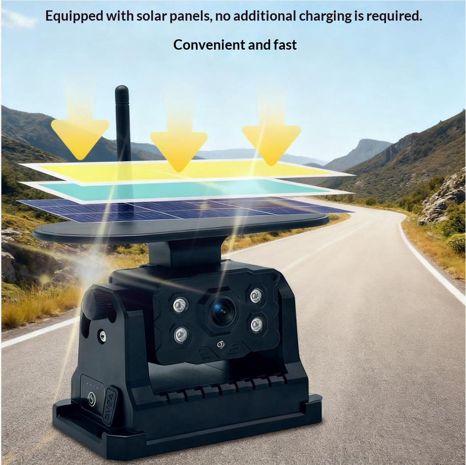 Caméra à aspiration magnétique sans fil à énergie solaire