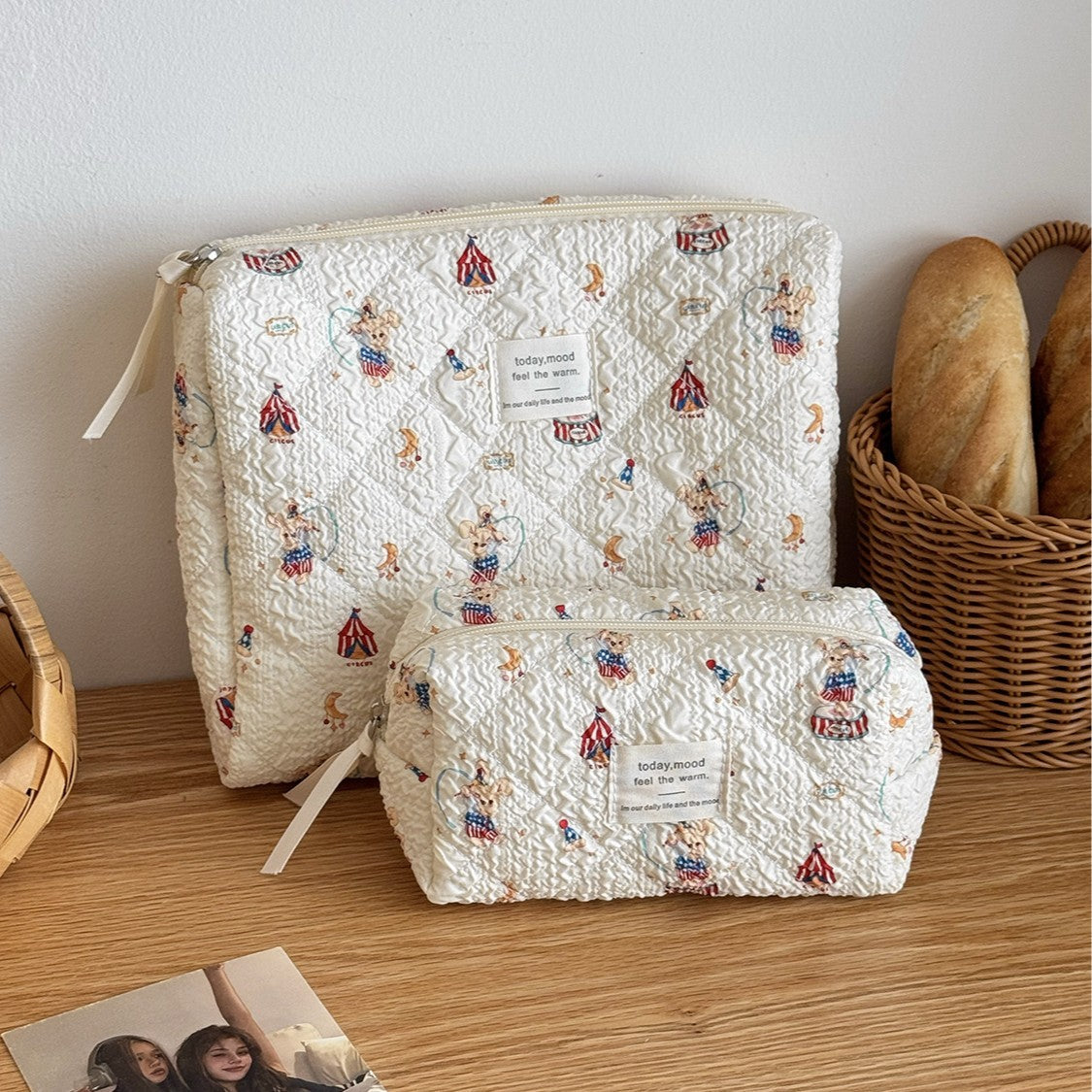 Sac de maquillage Rabbit Paradise Travel Sac de toilette portable de grande capacité
