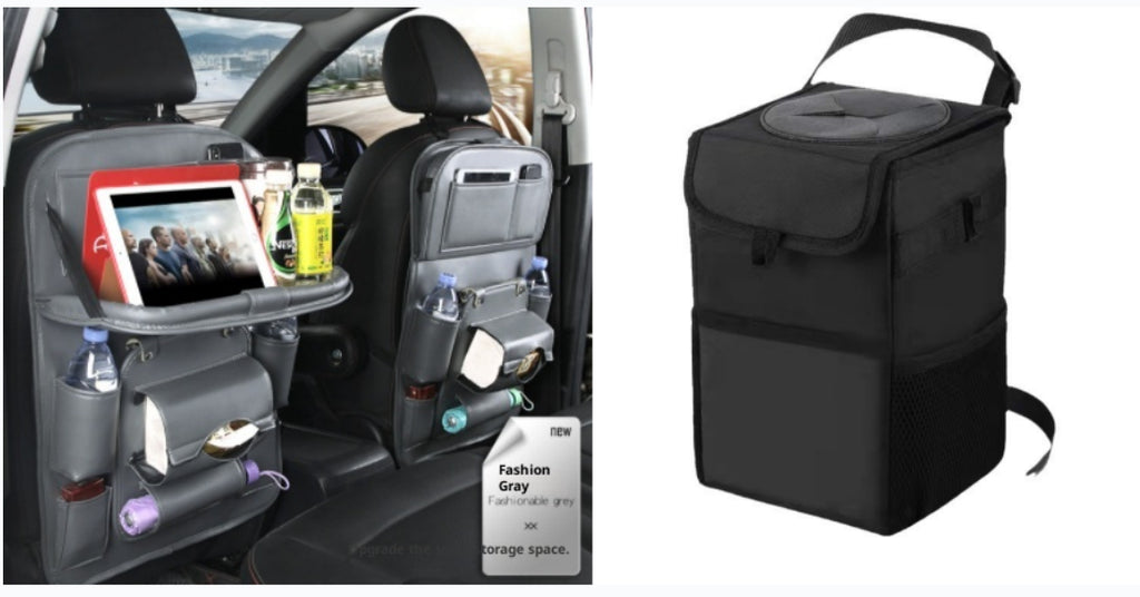 PU sac de rangement de voiture en cuir siège multifonction arrière plateau sac de suspension étanche
