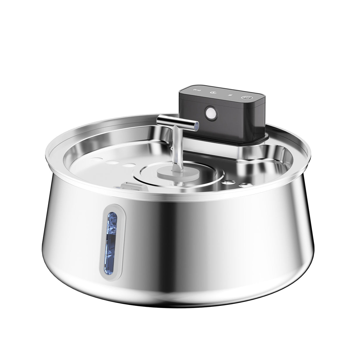 Kit de fontaine d'eau pour animaux sans fil en acier inoxydable
