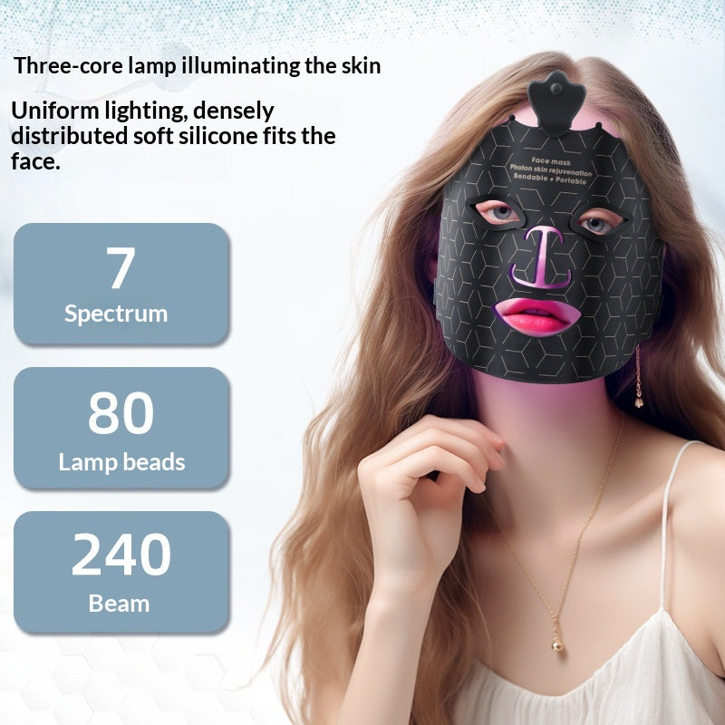 Sans fil Portable Maison LED Masque de silicone