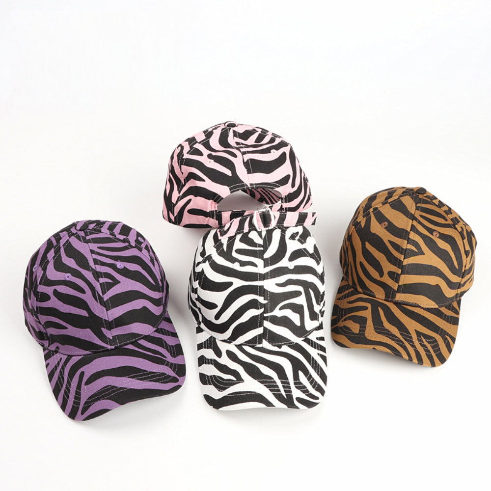Le zébré imprimé ajustable mode et versatile style chapeau Bowler est approprié Fo