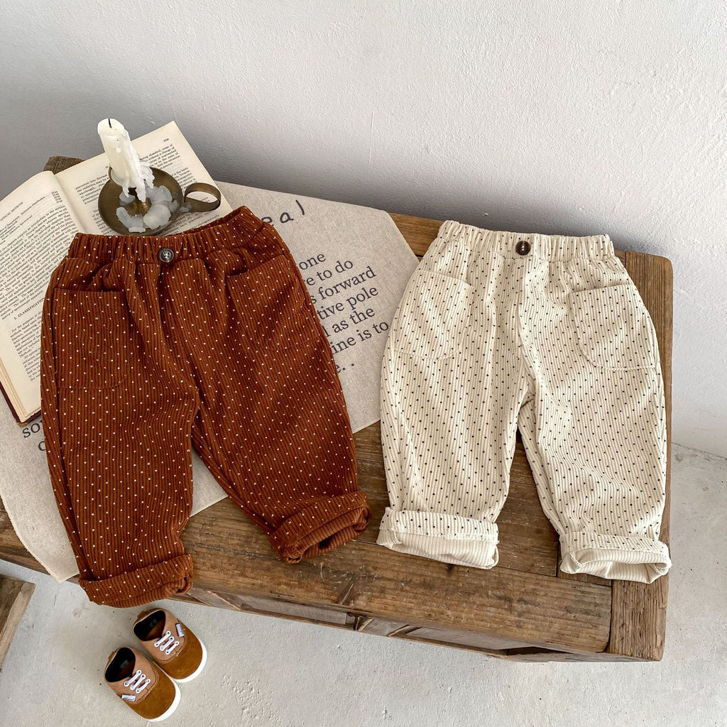 Pantalons à l'occasion de la corduroy imprimée