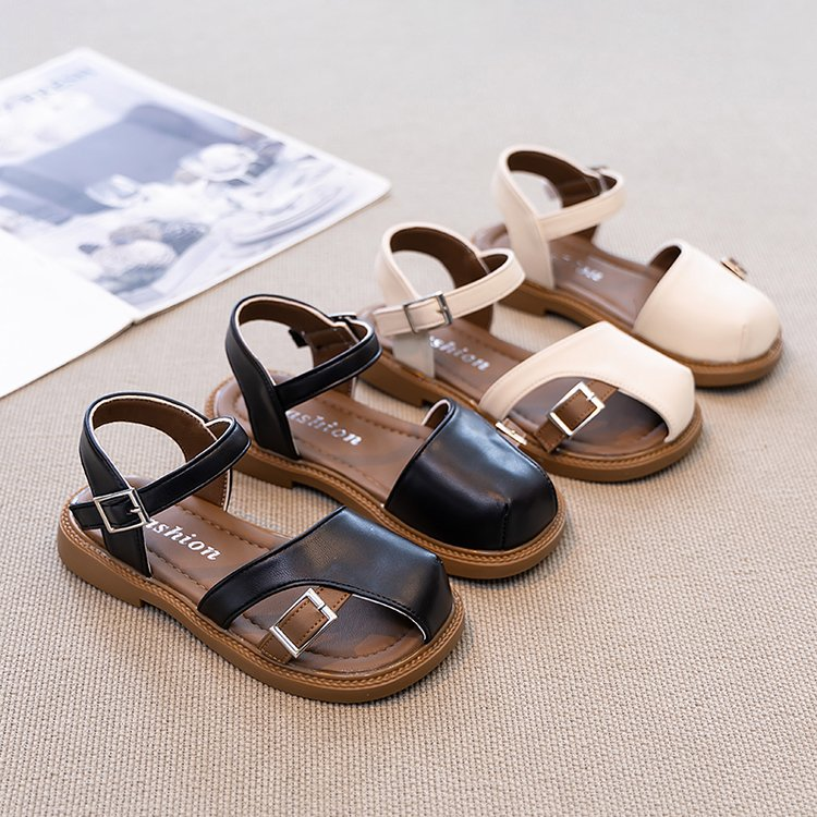 Été Coréen Style moitié orteil fermé filles Sandales
