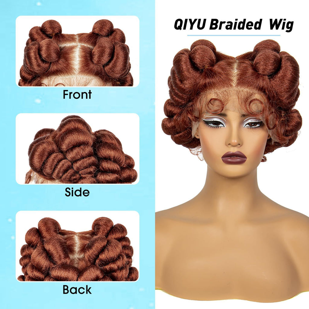 Women's Short Curly Wig with Hand Bangs and Full Cap