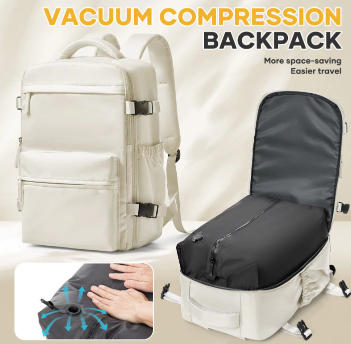 Un sac à dos confortable et durable avec une pompe à vide Compression Custom Logo Zipper Seal