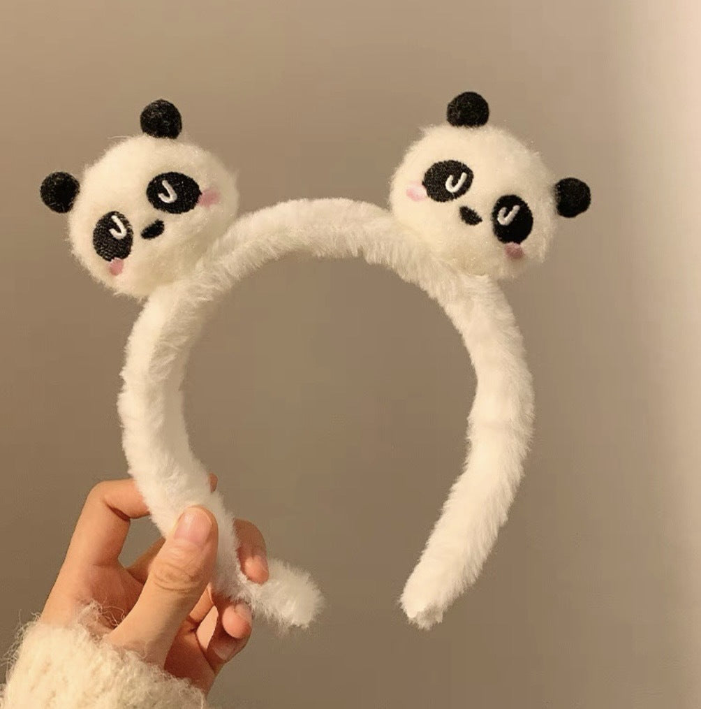 Bandes de cheveux mignons de lavage du visage Tête de dessin animé femelle Bande de cheveux Bande de tête Appliquer