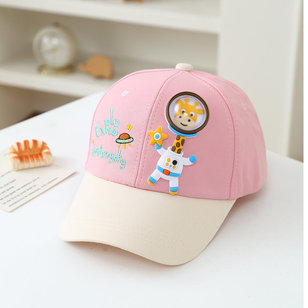 Printemps et été L'espace pour enfants Giraffe multicolore mignon et fashionable Casquette de baseball F