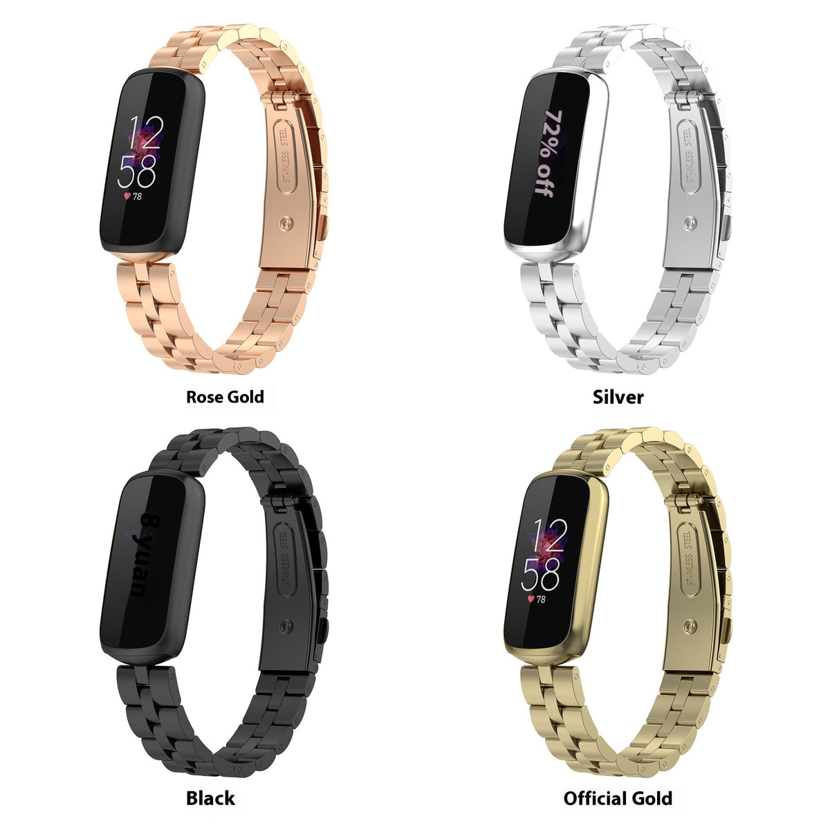 Bracelet Bracelet en acier inoxydable trois perles Slings ceinture en acier