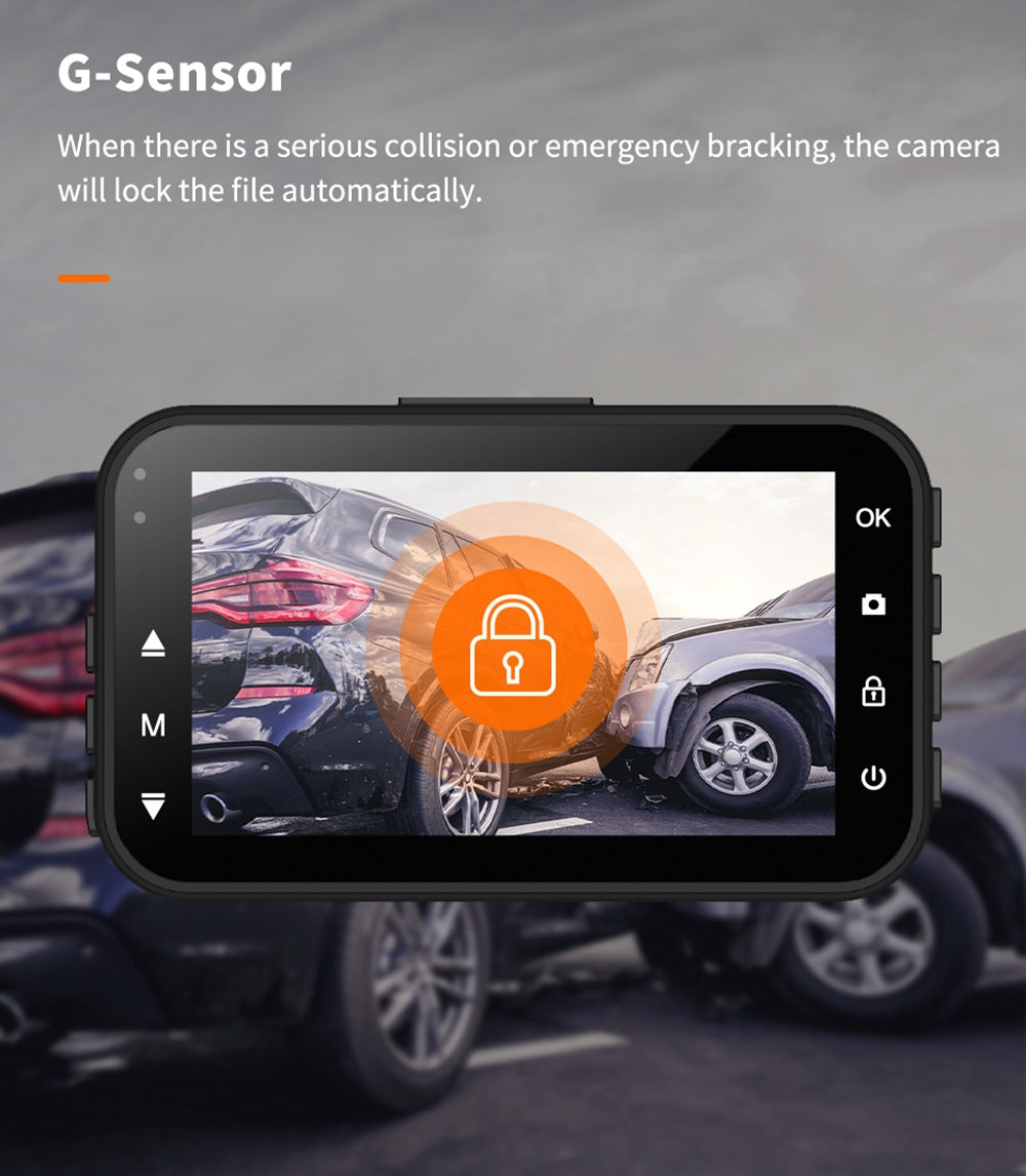 Dash Cam avant et arrière caméra de voiture double Dashcam 1080P FHD