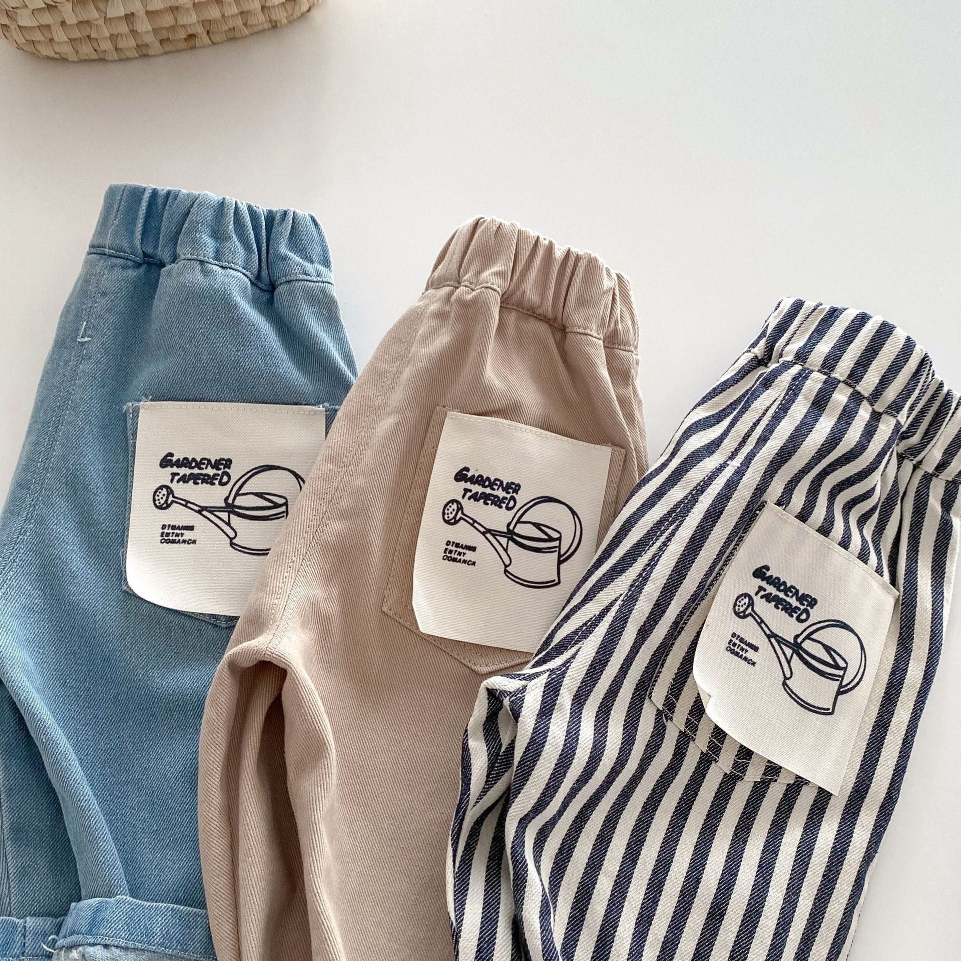 Pantalon casual imprimé de style japonais pour garçons