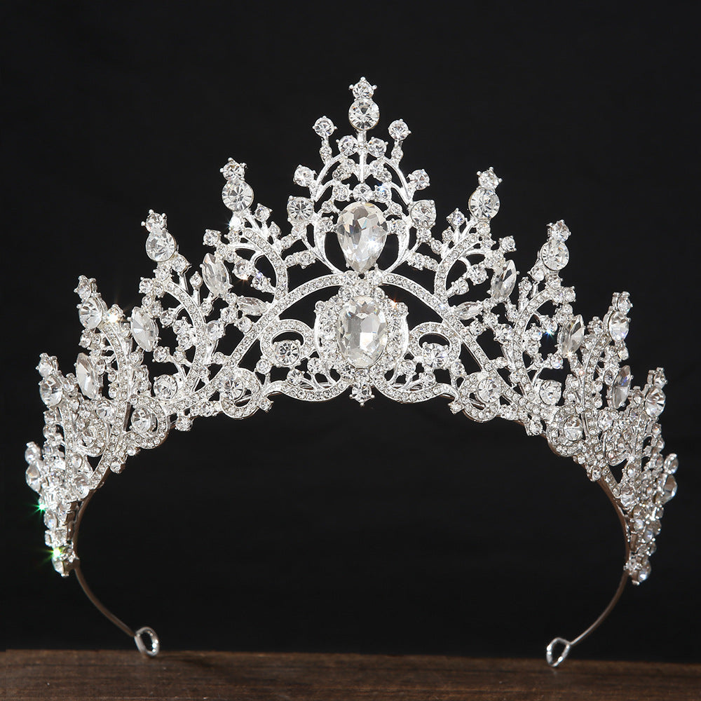 Crown de mariée en cristal brillant Léger style européen et américain