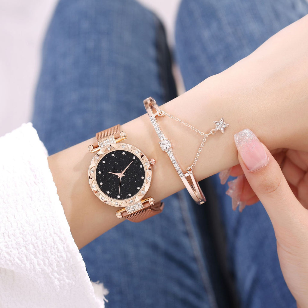 Ensemble de bracelets magnétiques pour femmes Montre à quartz