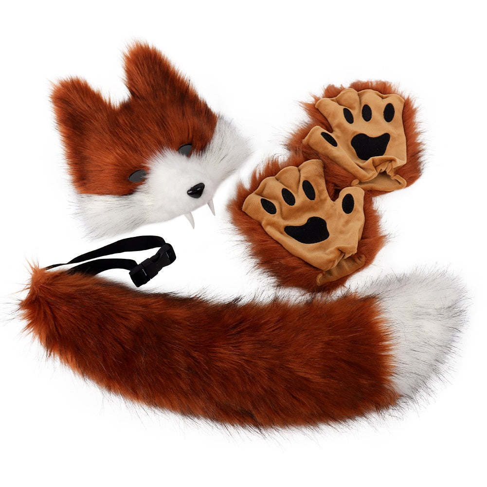 Ensemble 3D de masque de loup de simulation d'Halloween