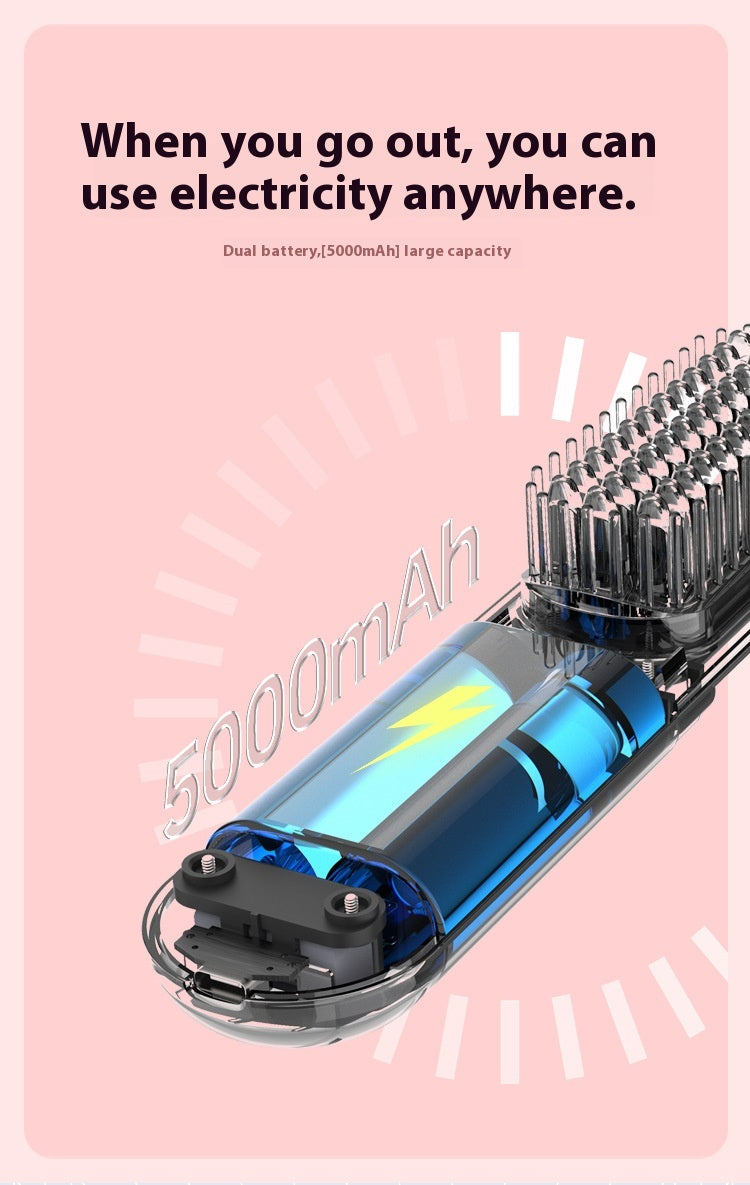 Portable Anion Comb droit Buckle intérieur Flip droit cheveux paresseux employé de bureau étudiant