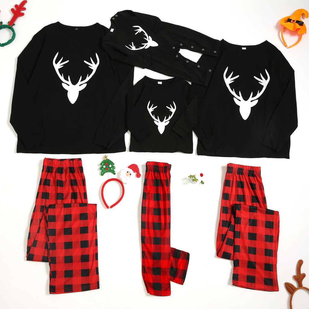 European and American Fashion Print Family Pajama Set