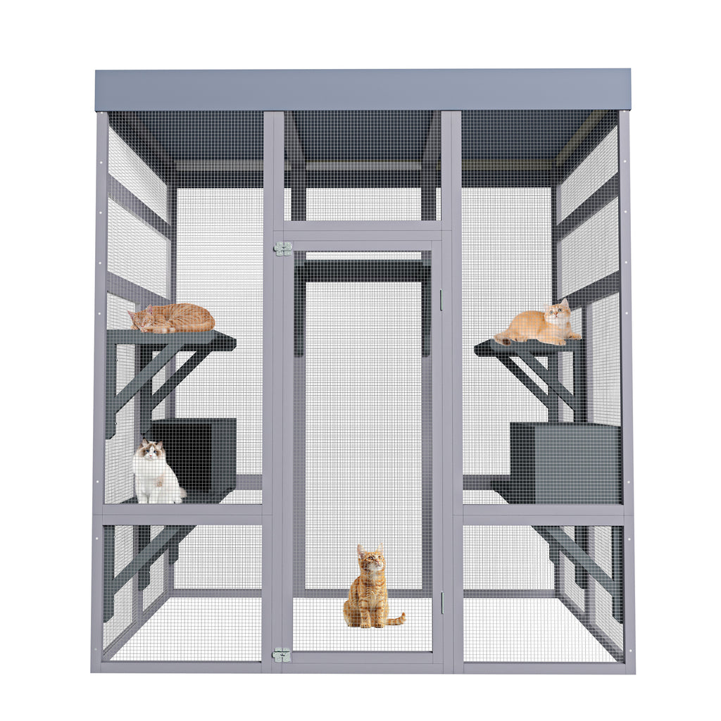 Catio en bois de 62.6" pour chats