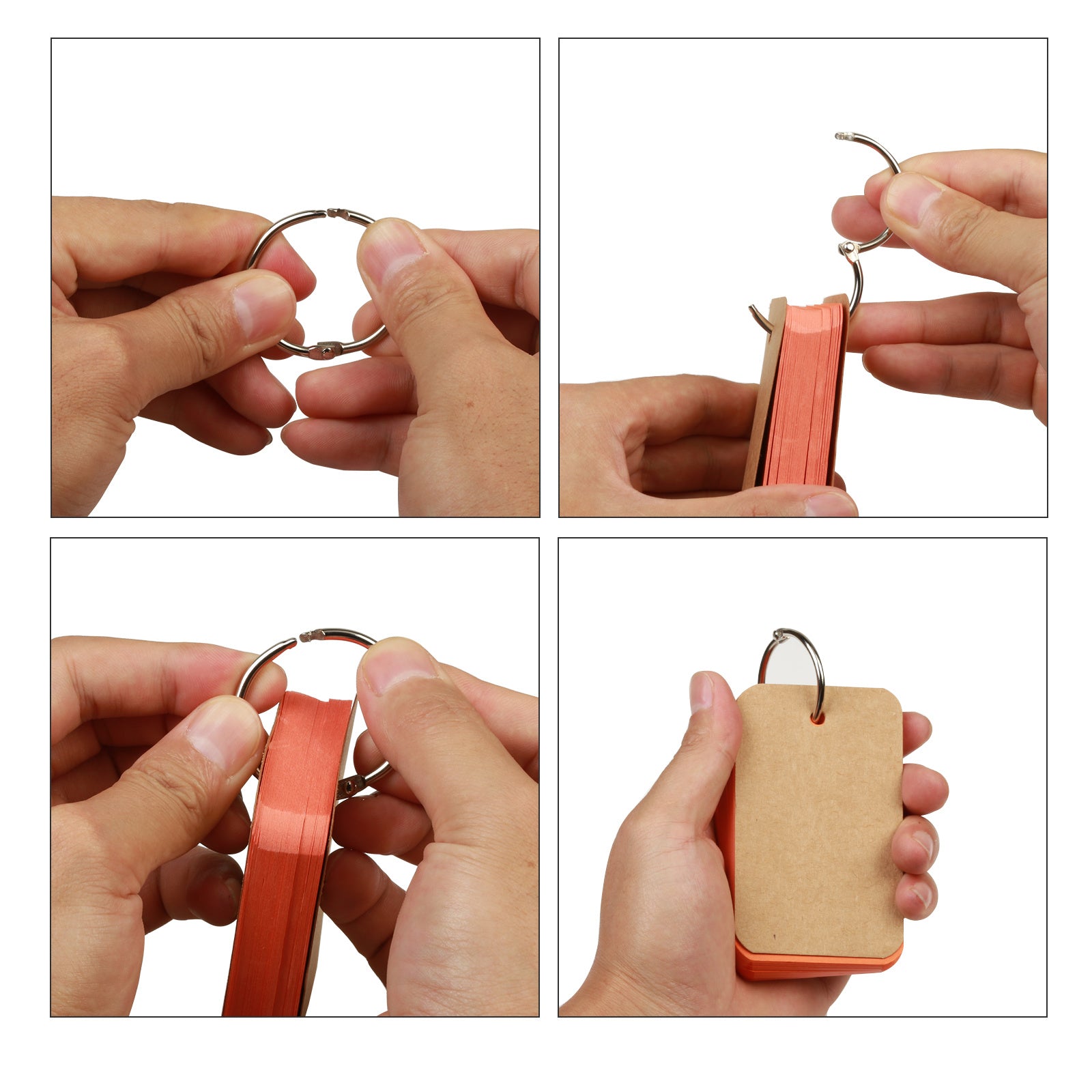 Ensemble de cartes index avec bagues