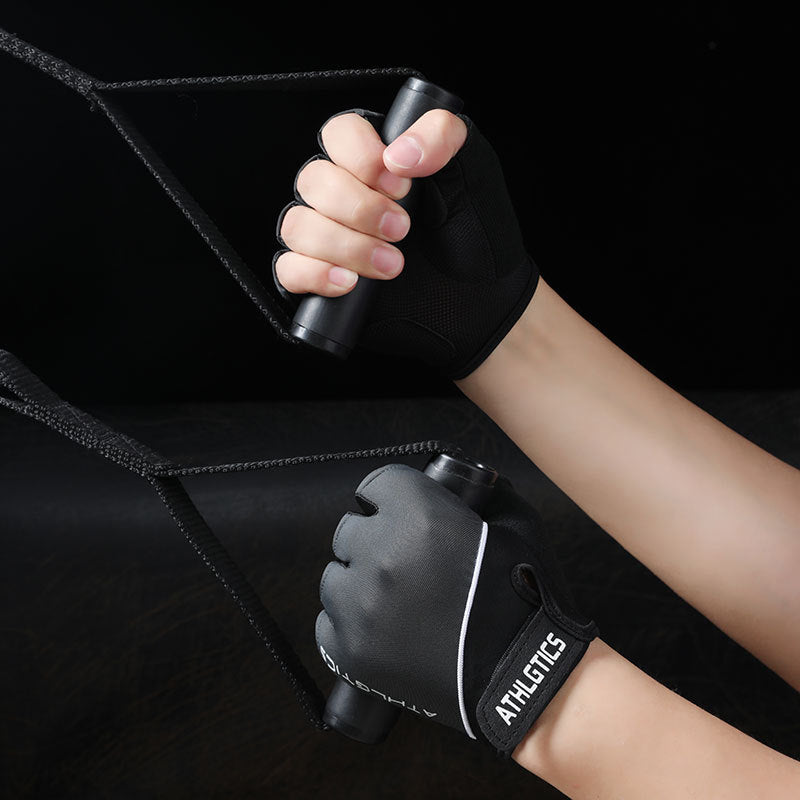 Cyclisme Fitness en plein air demi-doigt Protection solaire Pêche Gants minces en soie de glace