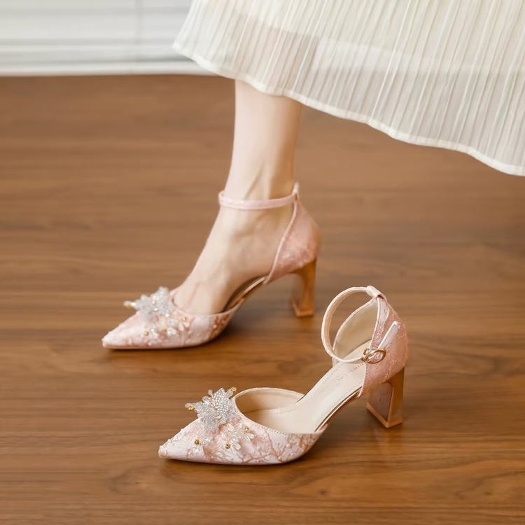 Femmes PointedToe Glitter Chaussures de mariage