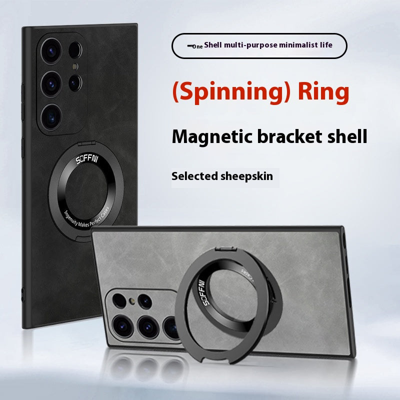 Coque téléphonique Aspiration magnétique Sheepskin Ring Rocket Protection des lentilles