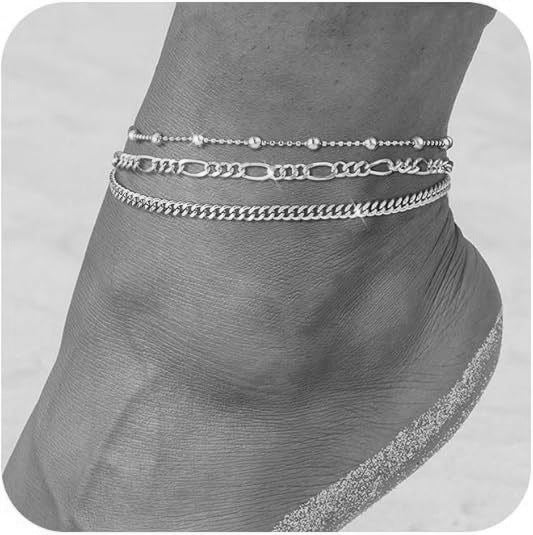 Ensemble de chaînes de chevilles polyvalentes 3 pièces en métal rétro