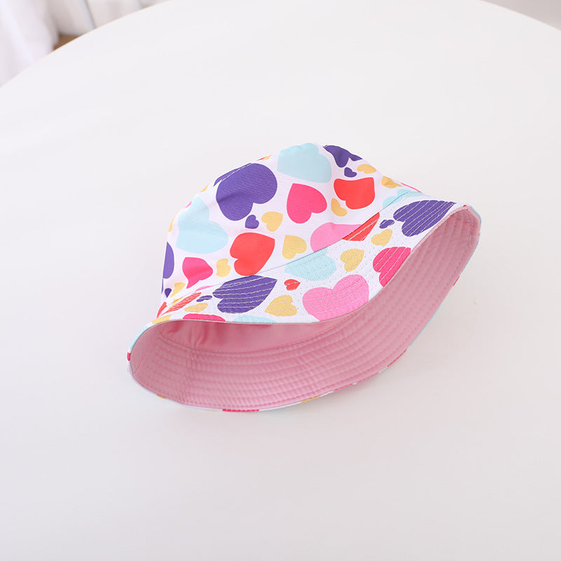 Chapeau de seau de soleil à double bord pour enfants