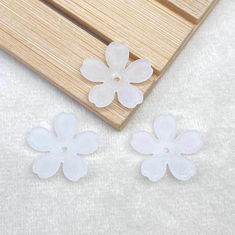 Perles 5-Petal Acrylique Matte