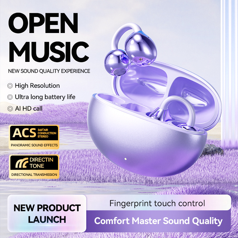 Explosion transfrontalière M91 Bluetooth Earphone Clamp-in-Ear Durable sans porter faible latence W