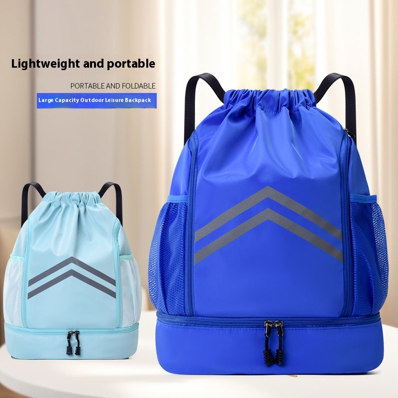 Sac à cordons de serrage homme avec sac à dos réfléchissant pour le sport