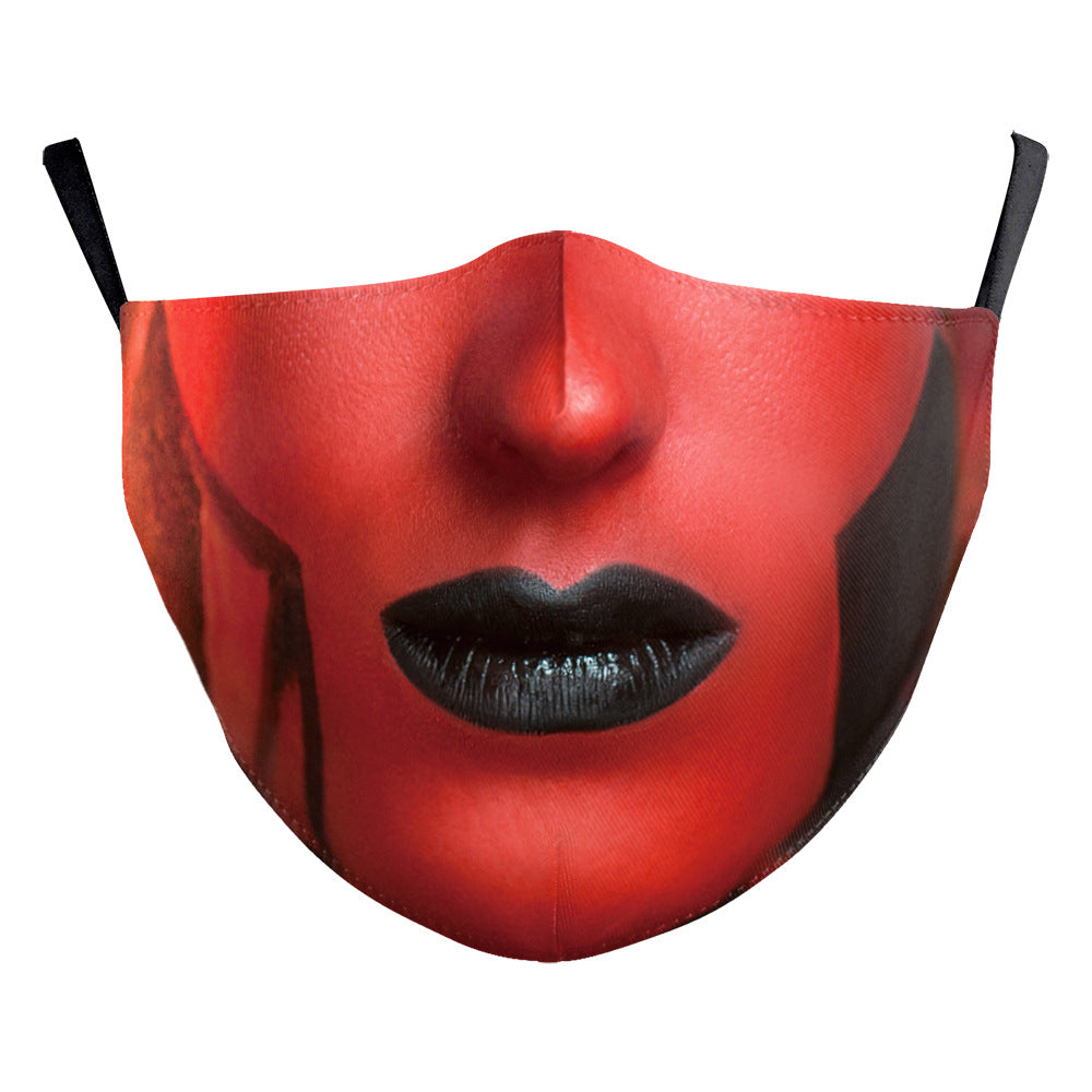 Crâne d'Halloween Impression numérique drôle Masque de poussière double couche