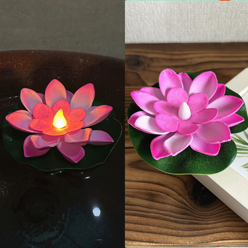 Floating eau induction Lotus coloré imperméable petite lampe de nuit