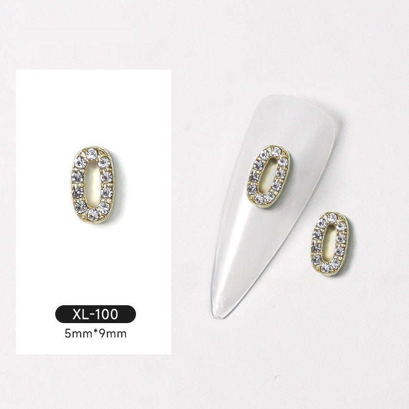 3D Explosion numérique or ongles bijoux accessoires diamant