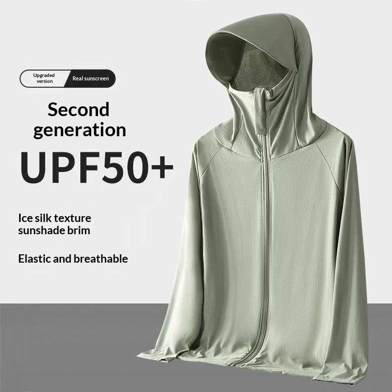 Ice Silk Sun Protection Vêtements Hommes Protection Veste de pêche