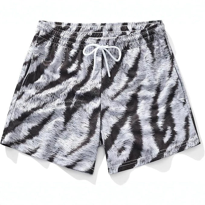 Short à trou d'épingle imprimé pour hommes occasionnels