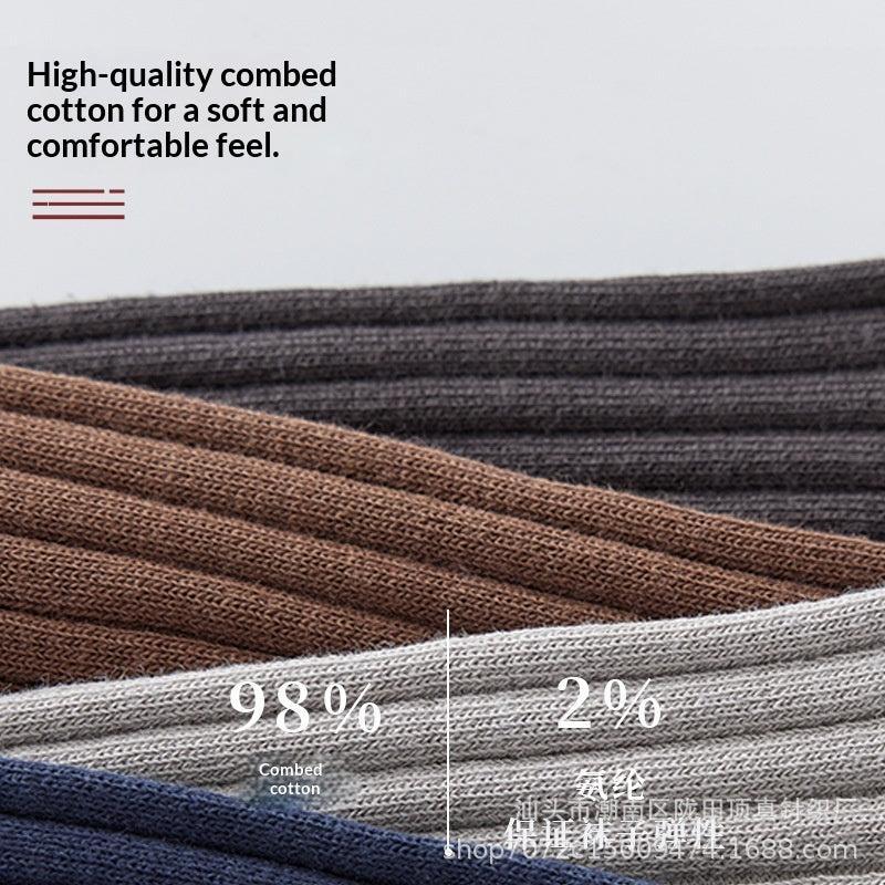Chaussettes sans couture pour hommes de couleur contrastante tout coton
