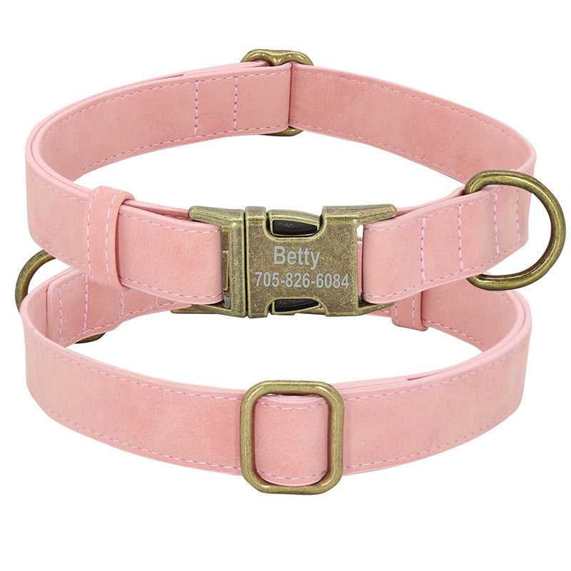 Collier Poly Uréthane Cuir Petit et Moyen Chien