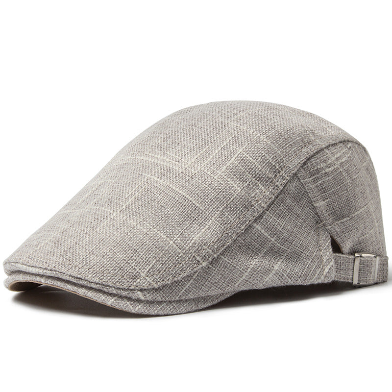 Homme respirant Rétro casual coton et lin Beret