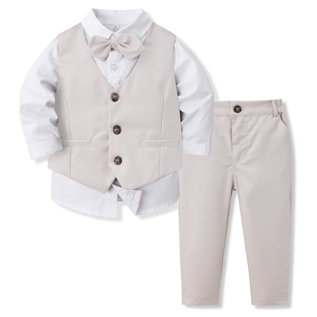 Costume pour enfants Bow Tie Vest Ensemble formel à trois pièces