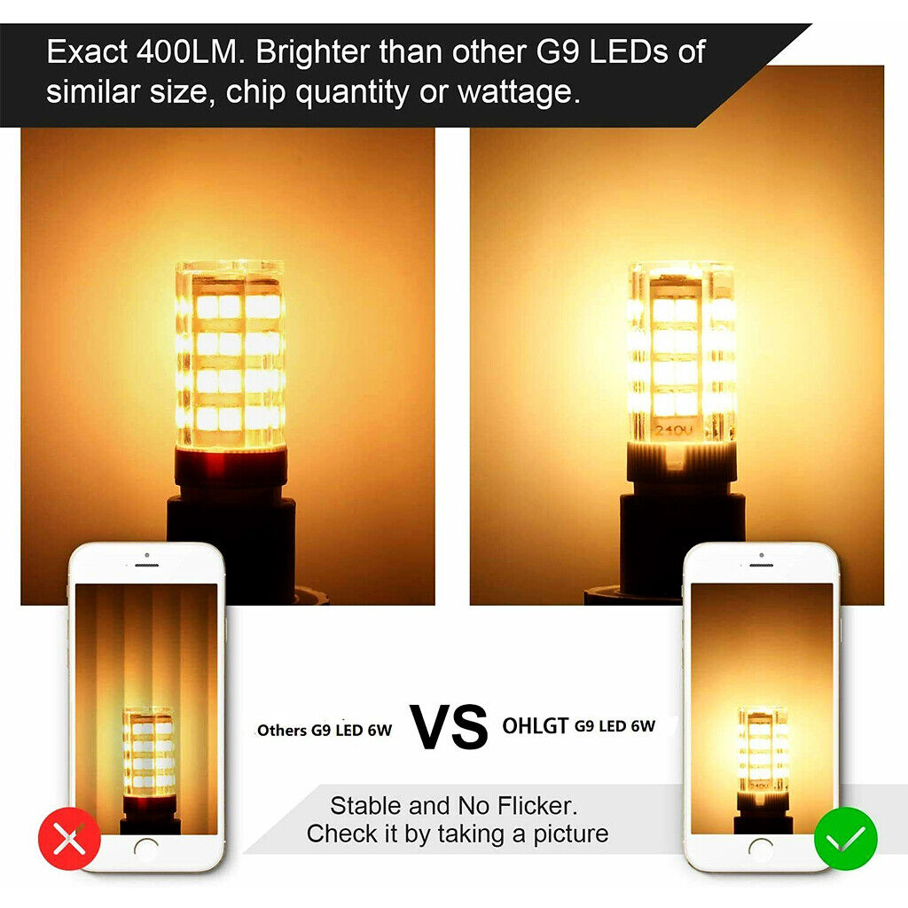 10 X G9 LED BULB 5W COOL BLANC CAPSULE LAMP REPLACE 40W HALOGEN LIGHT BULBS 230V