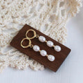 Boucles d'oreilles en perles d'eau douce naturelles pour femmes