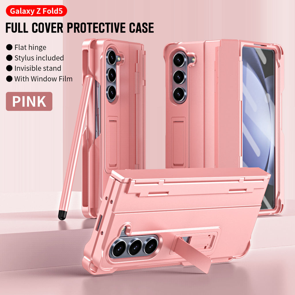 Case téléphonique Hinged Case avec protection d'écran intégré Pen côté fenteMagnetic KickstandEt P