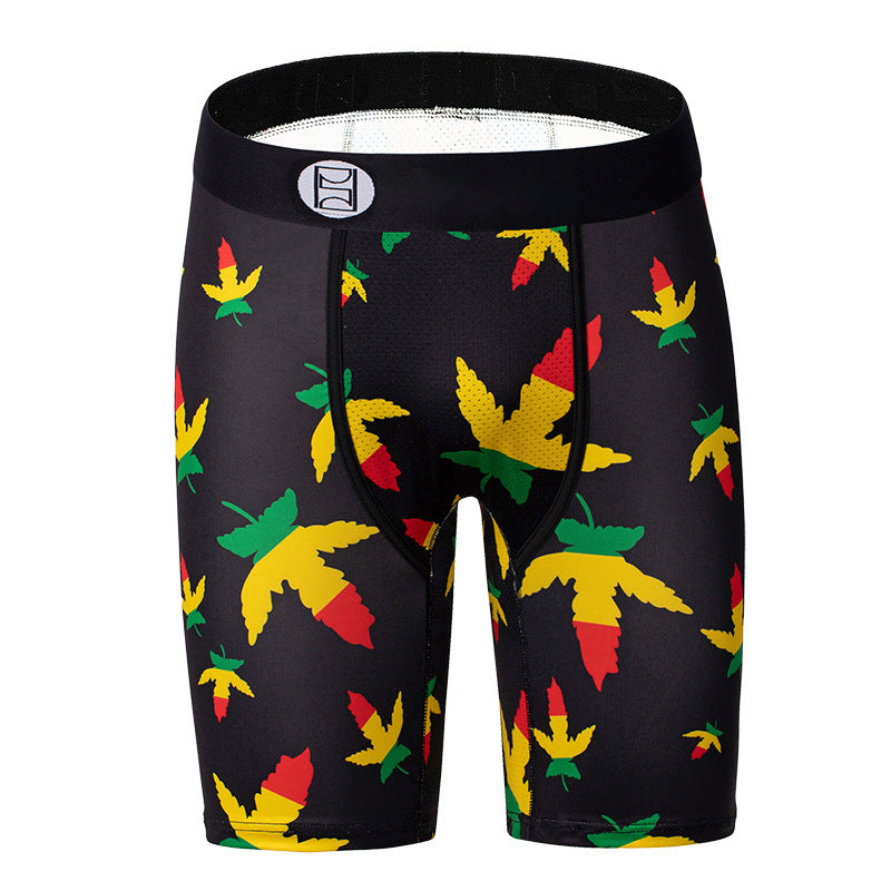 Caricature imprimé garçons Boxers hommes sports sous-vêtements