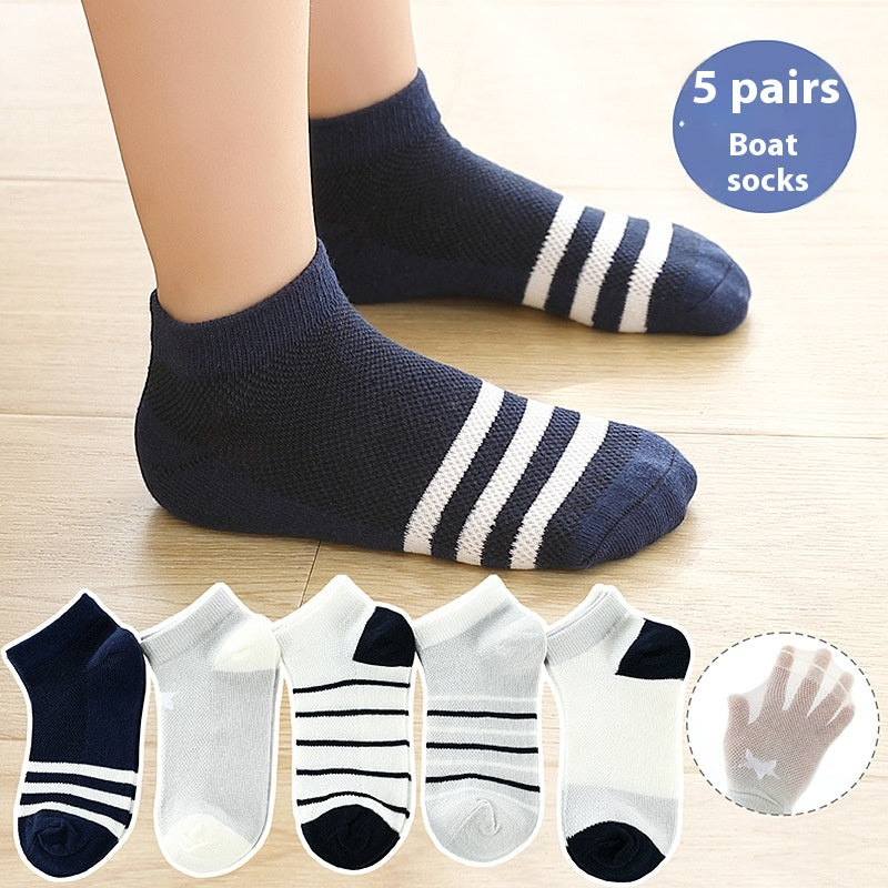 Chaussettes courtes en couleur solide pour enfants