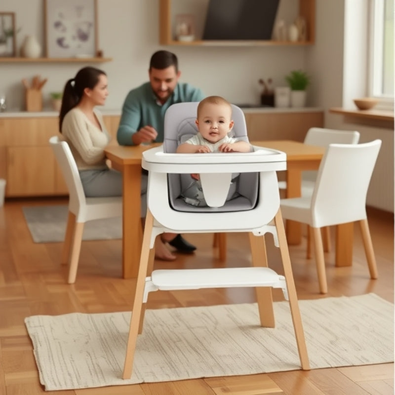 Chaise pour bébé réglable en bois massif