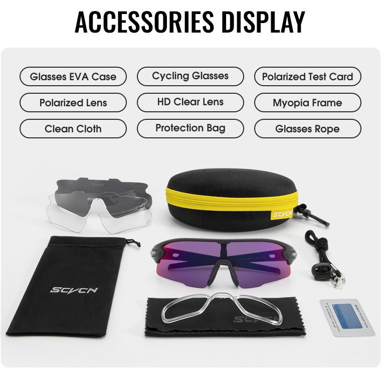 Lunettes de vélo de sport de plein air pour les lunettes de soleil anti-UV