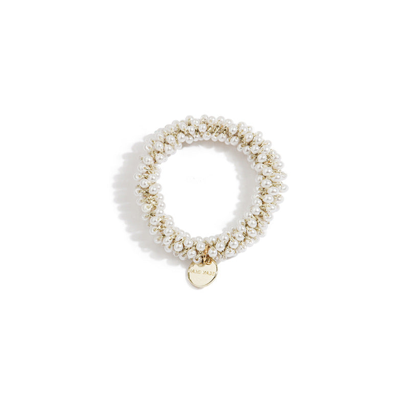 Élégant bandeau perle cristal cheveux cravate femmes