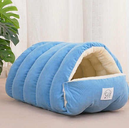 Trois dimensions de lit de chat clôturé preuve d'hiver épaissée pour la chaleur